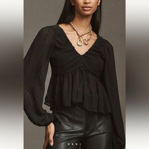By Anthropologie Peplum Blouse